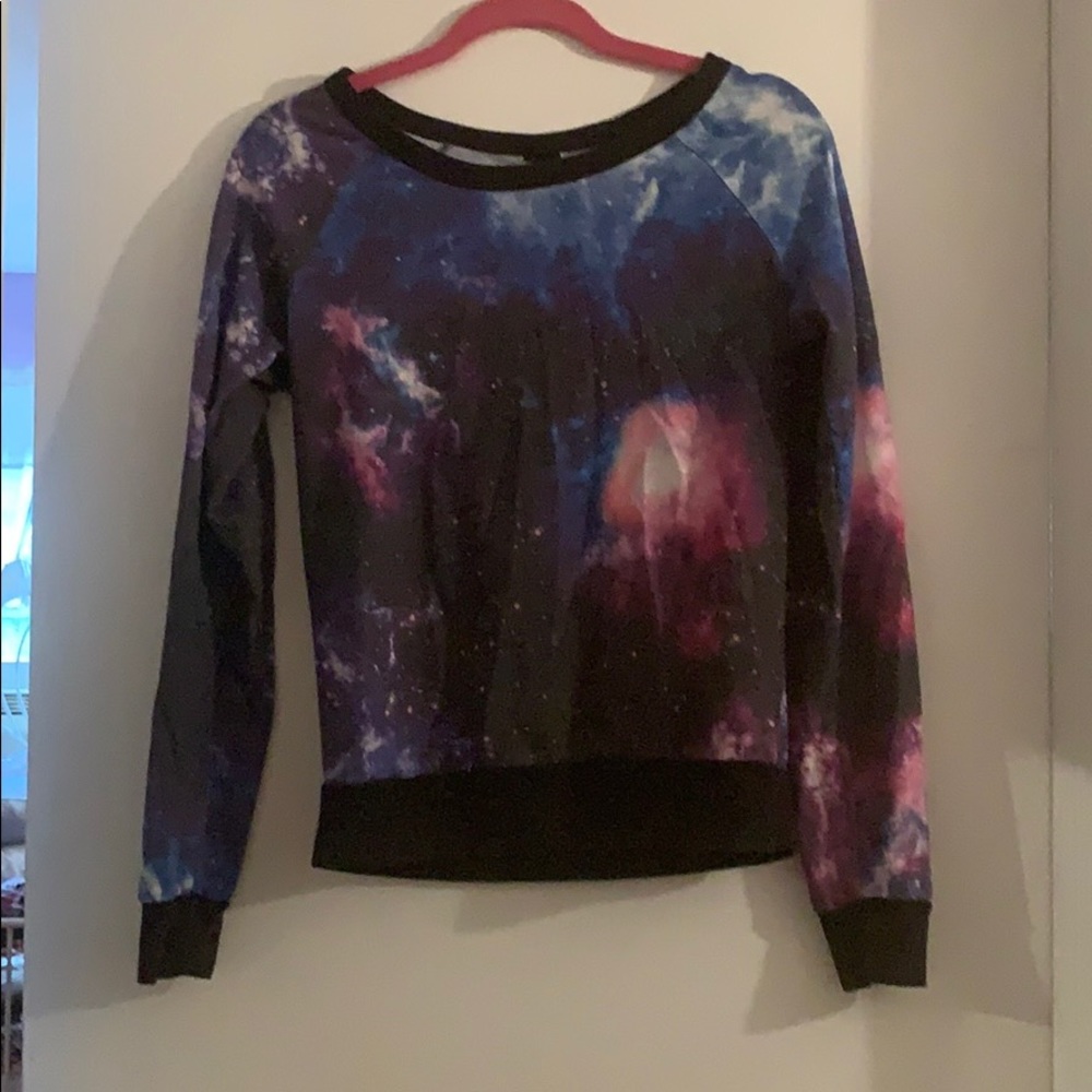 Distressed Galaxy Sweatshirt